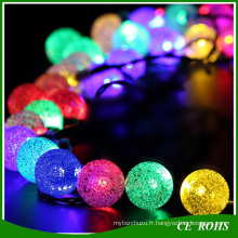 Lumières décoratives de pelouse solaire colorée extérieure 50 LED Colorful Bubble Solar Light String pour la fête de noël de mariage